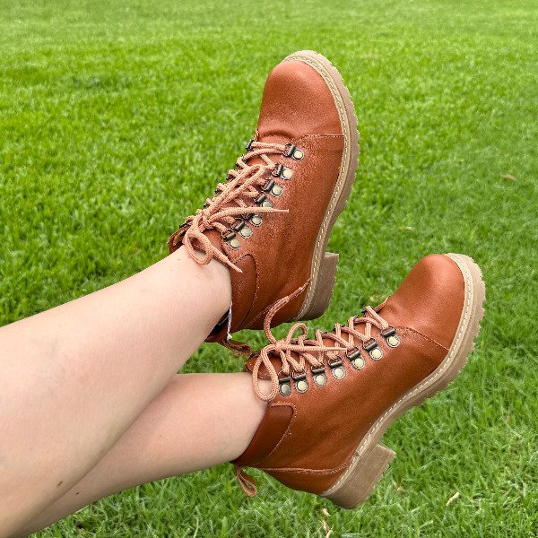 Producto - Borcego de Cuero Vacuno Cogñac - Modelo 1986