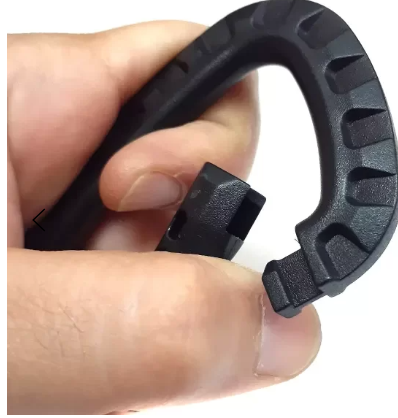 Producto - Mosquetón Porta Materiales Plástico Reforzado Negro