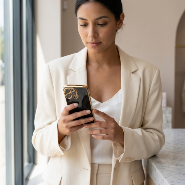 Producto - Negra borde dorado