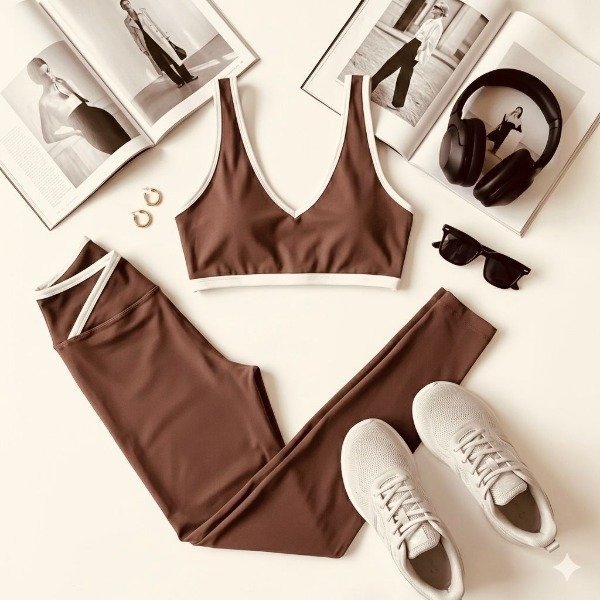 Producto - Conjunto Deportivo Caroline Marrón - COD 4634