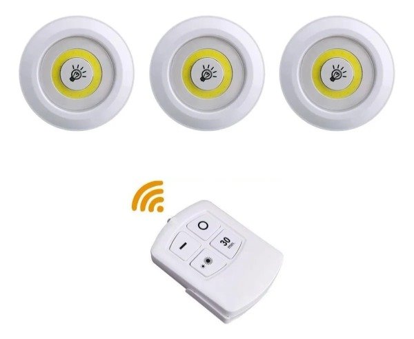 Producto - Lampara Led Para Alacenas Set X 3 A Pilas Con Control
