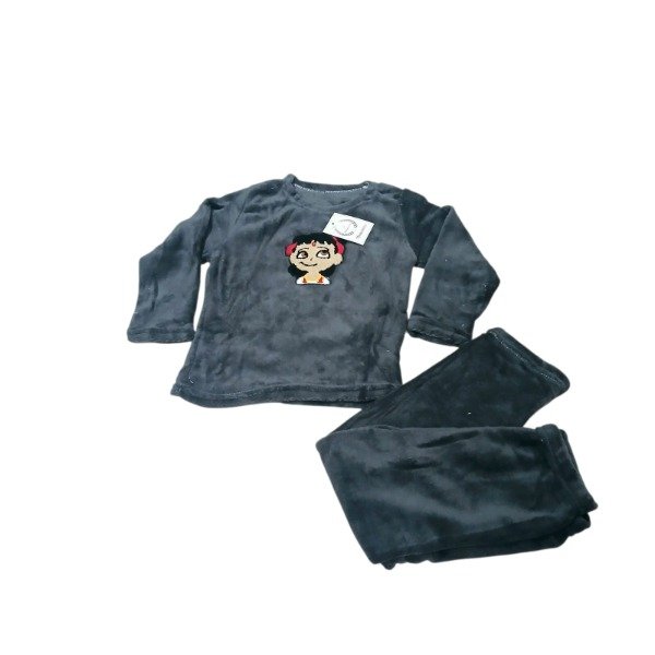 Producto - Pijama plush Nena gris T4 T6 y T10