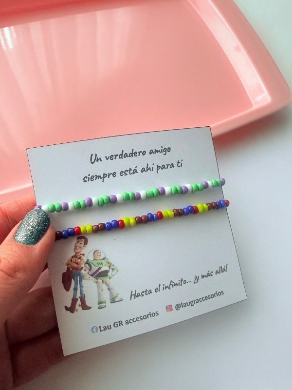 Producto - Pulseras para compartir toy story mostacillones