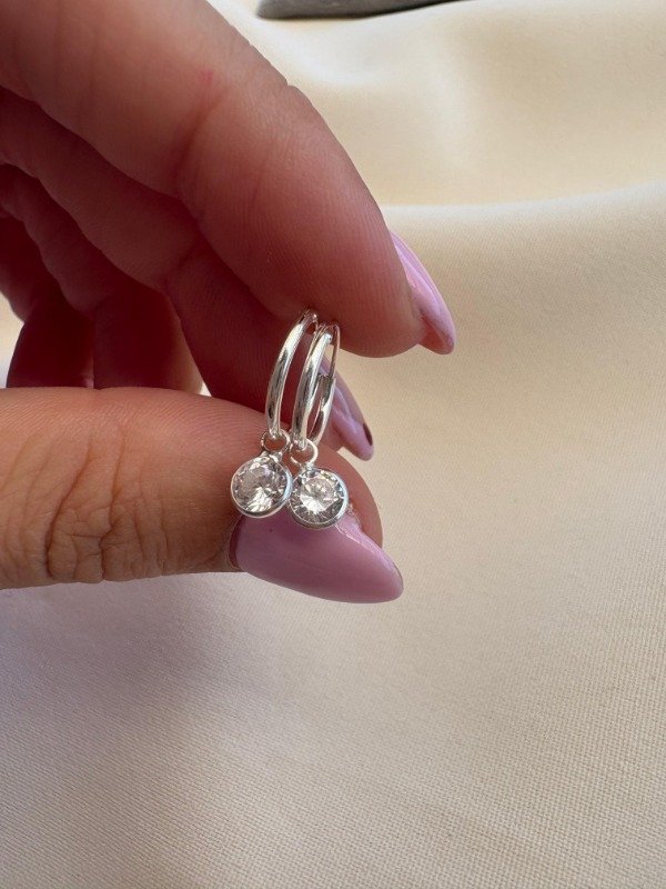 Producto - Aros colgante susano cubic 15mm - Plata 925