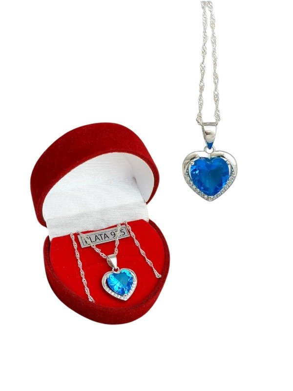 Producto - Conjunto Corazón Brillante Plata 925