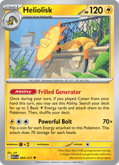 Producto - Heliolisk - 064/217 (Poke Ball Reverse Holo)