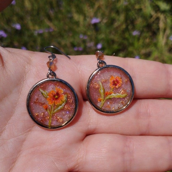 Producto - Aros pintados a mano Gaya