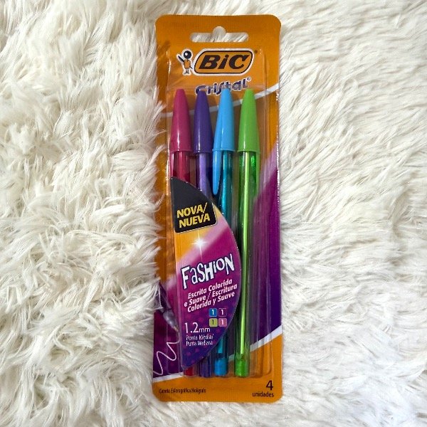 Producto - Bolígrafo Bic cristal fashion bloster x4 colores