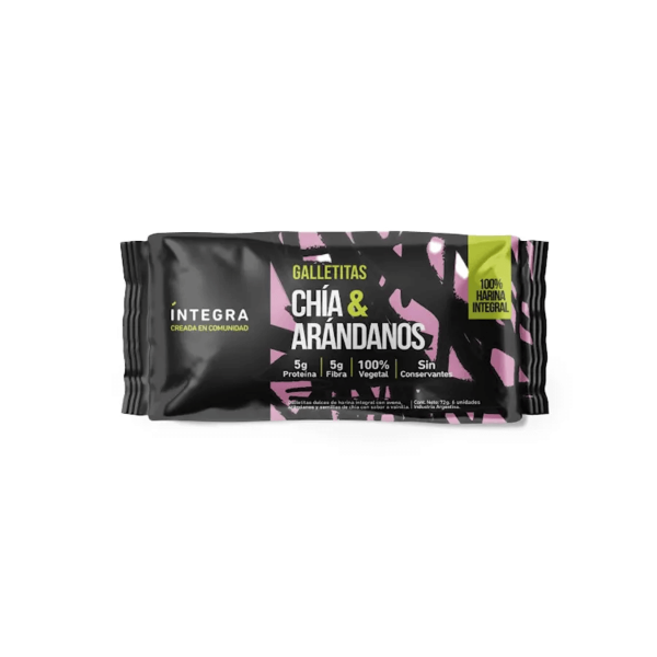 Producto - GALLETITAS CHIA Y ARANDANOS - INTEGRA - 72GRS