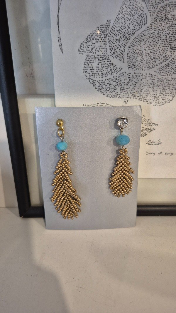 Producto - Aros Plumaje Dorado XL - 2
