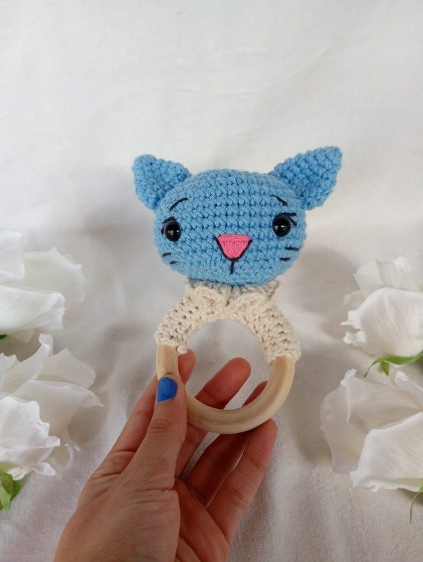Producto - Kit De Apego Gatita- Manta+Amigurumi+Sonajero - 5