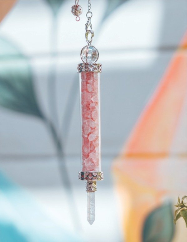 Producto - Péndulo Vara Larga CUARZO ROSA