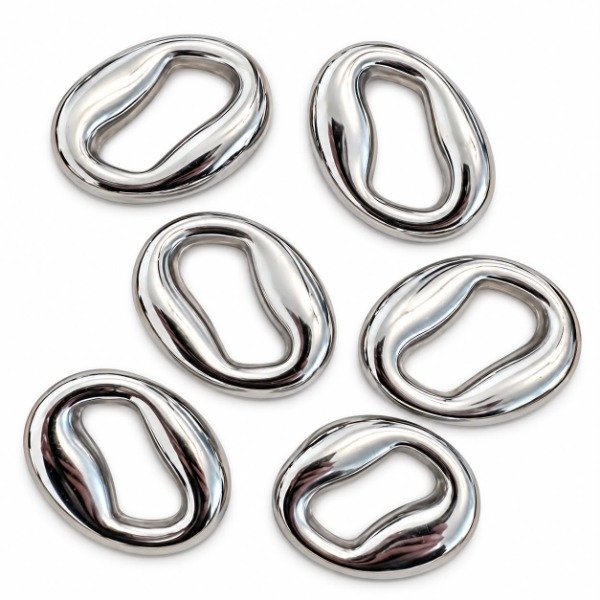 Producto - Set x6 Anillos de sujeción para Pañuelos Silver - 2