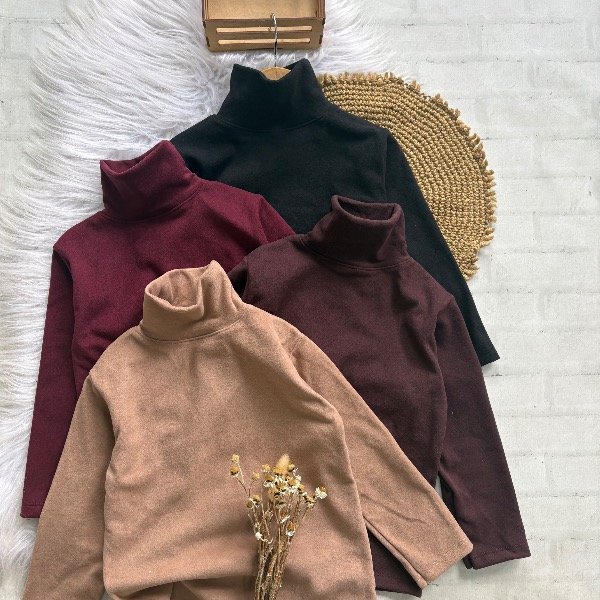 Polera de darlon color bordo talles 4 al 16