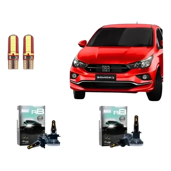 Producto - Kit Cree Led R8 Luz Baja Y Alta Fiat Cronos Hasta 2023