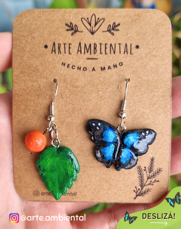 Producto - Aritos de Mariposa Zafiro del Talar y Tala