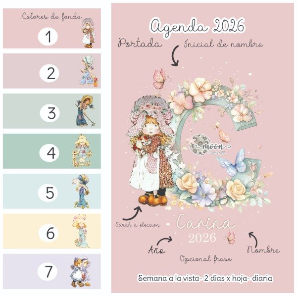 Producto - Agenda semana a la vista 2026 Sarah