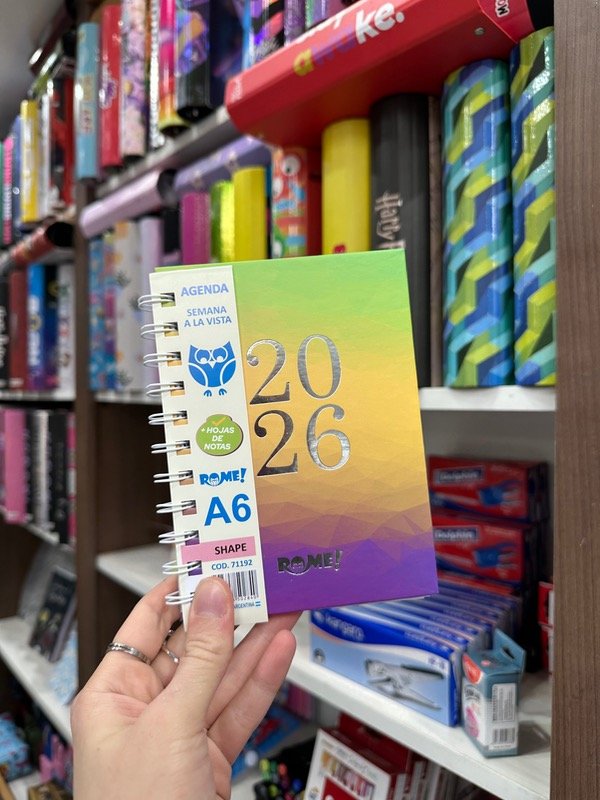 Producto - Agenda SHAPE A6 2026 SEMANAL VIOLETA