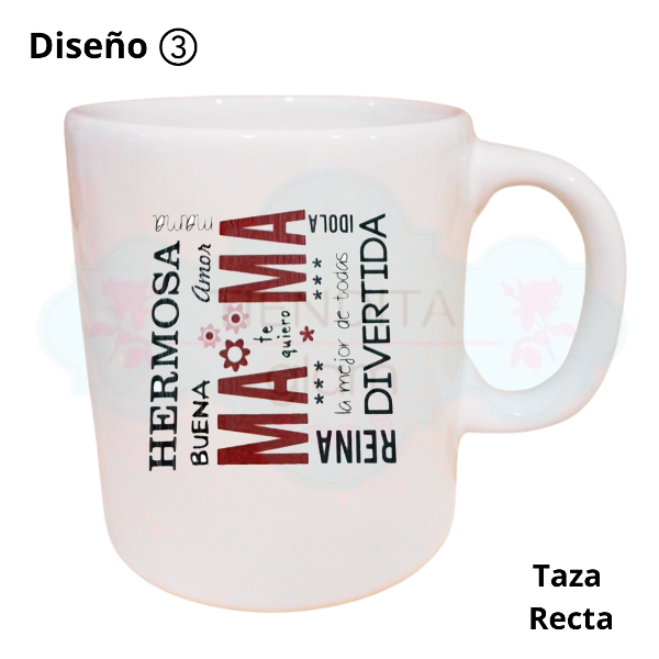 Producto - TAZAS DECO BLANCAS DISEÑO FRASES MAMÁ - 9