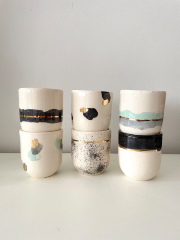 Producto - Set de 6 vasos oro - 0