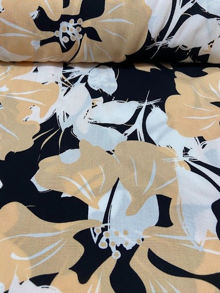 Producto - Fibrana estampa flores x metro