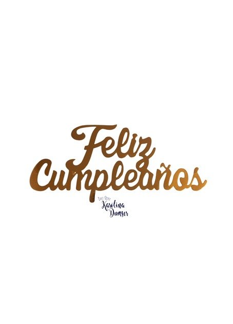 Producto - Frase Calada "Feliz Cumpleaños" Cartulina Brillante Colores Varios