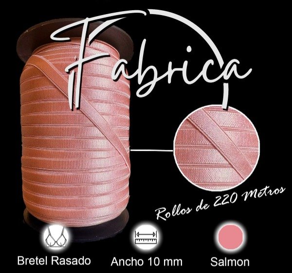 Producto - Bretel Salmón 10mm (rollo) PREMIUM