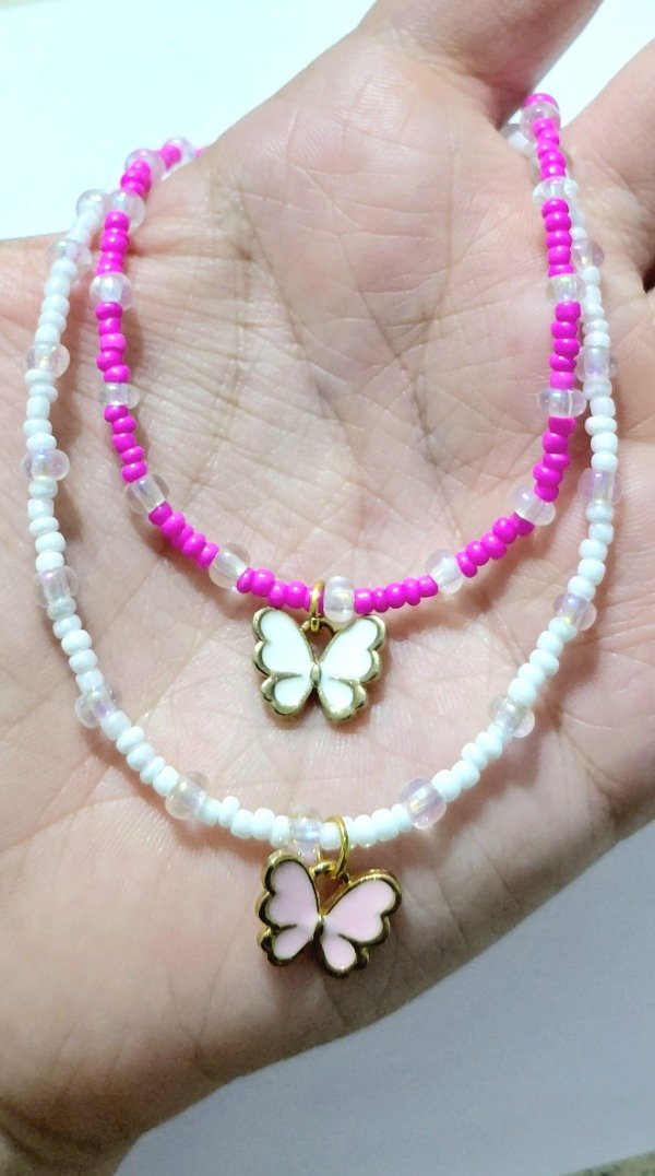 Producto - Collar con Mostacillas y Mini Mariposa - 0