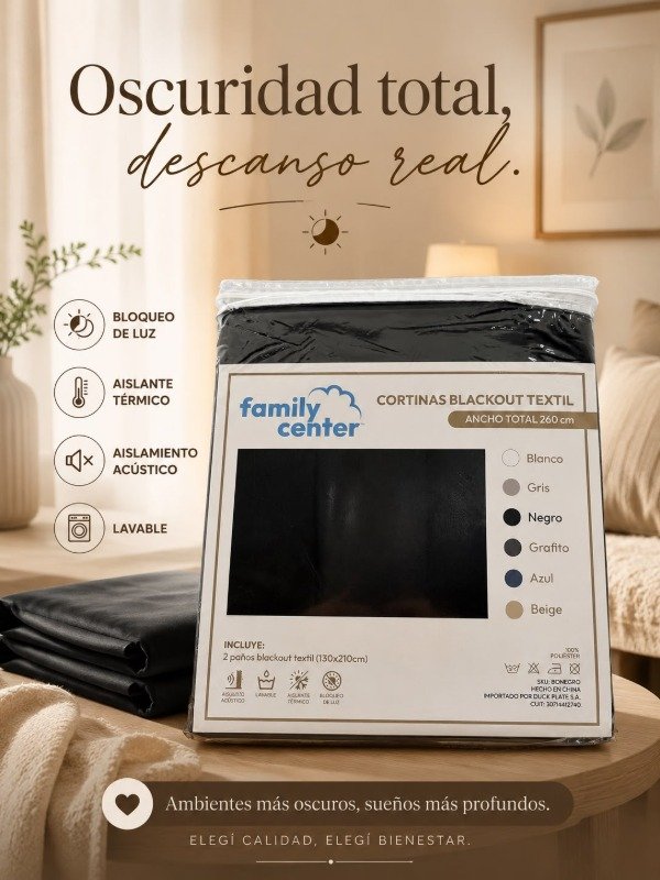 Producto - Cortinas blackout textil 2 paños