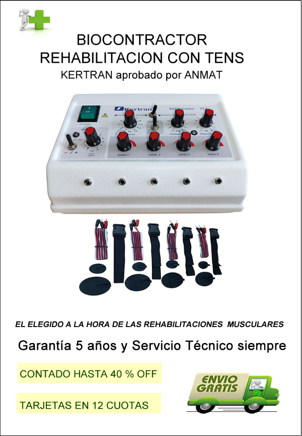 Producto - Biocontractor Electroestimulador Muscular KERTRAN - Rehabilitacion y TENS