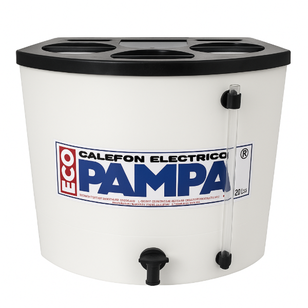 Producto - Calefón Eléctrico Pampa 20 L PVC  Agua Caliente Rápida y Segura