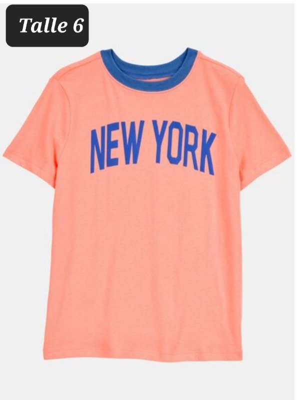 Remera manga corta carters talle 6 new york