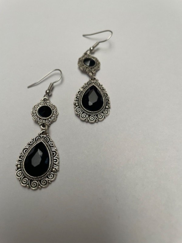 Producto - Aros piedra negro español
