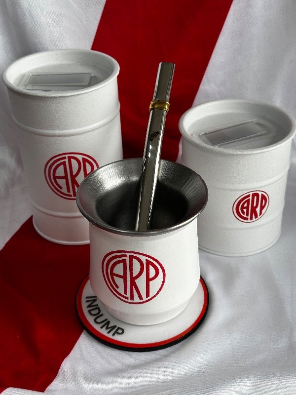 Producto - SET LATAS CARP BLANCO + MATE TÉRMICO