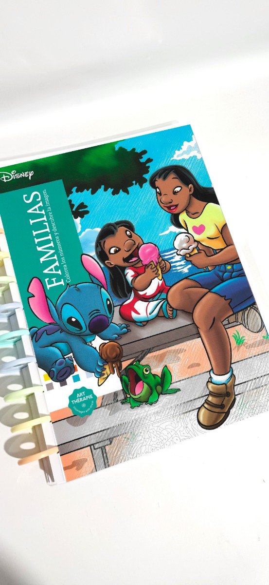 Producto - Libro para Colorear con números: Familias de Disney
