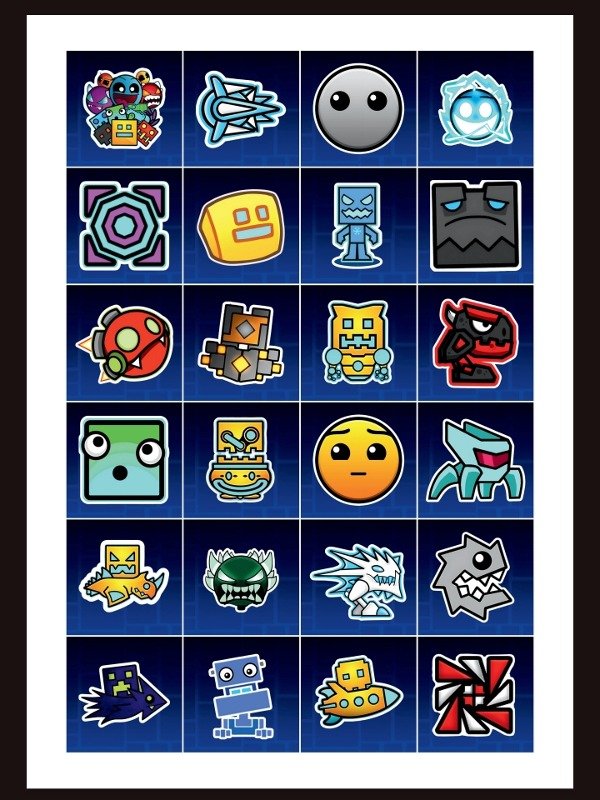 Producto - Imprimible Cajita y sobre de Stickers Geometry Dash