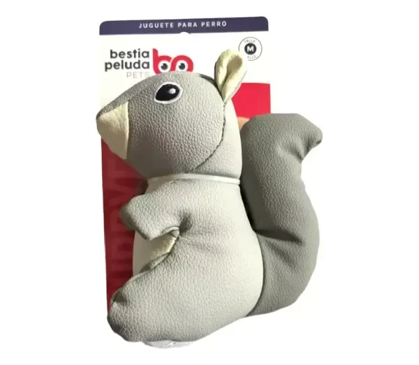 Producto - Ardilla cuero sintetico con chifle 16cm
