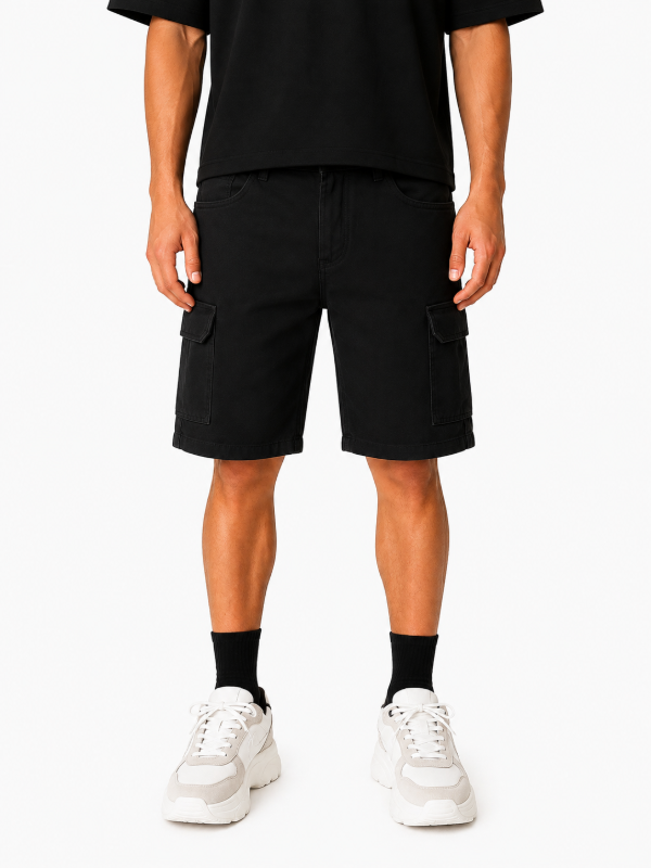 Producto - Bermuda Cargo Negra - 0
