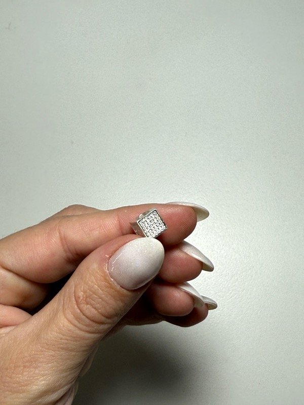 Producto - Dije para Pandora cuadrado con piedras blancas - 3