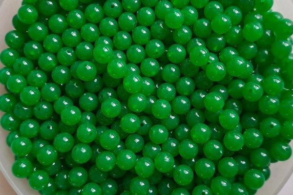 Producto - Perlas Plásticas Verde Oscuro 8 mm