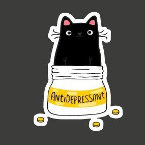 Producto - Antidepresivos, gatito negro 27