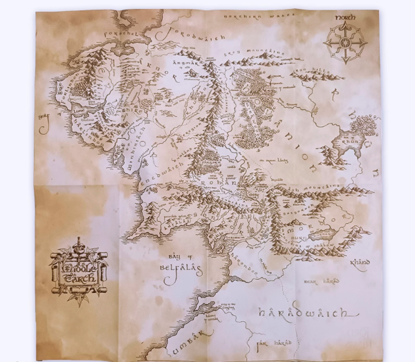 Producto - Mapa Lord of the Rings TIERRA MEDIA Producto Oficial