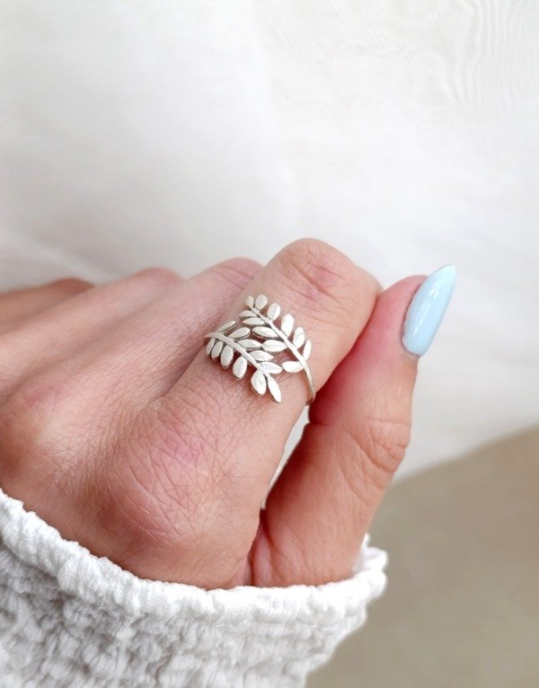 Producto - Anillo de plata hojitas - 1