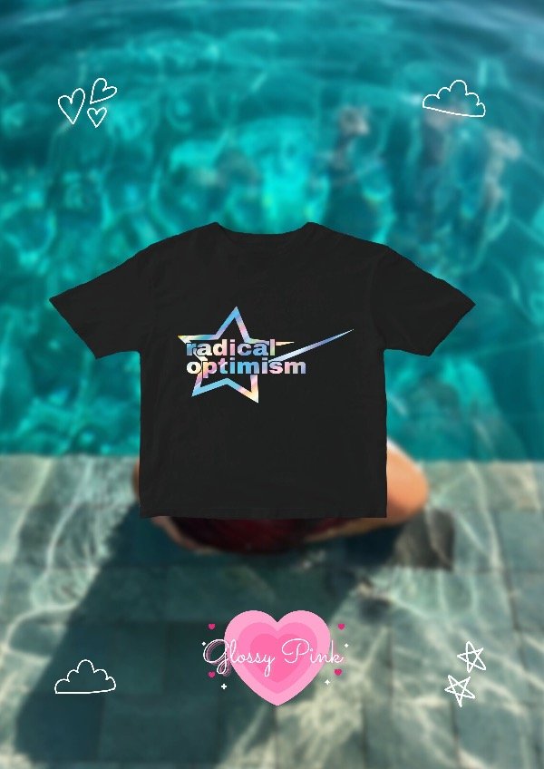 Producto - Baby Tee Dua Lipa Estrella - VINILO TEXTIL HOLOGRAFICO