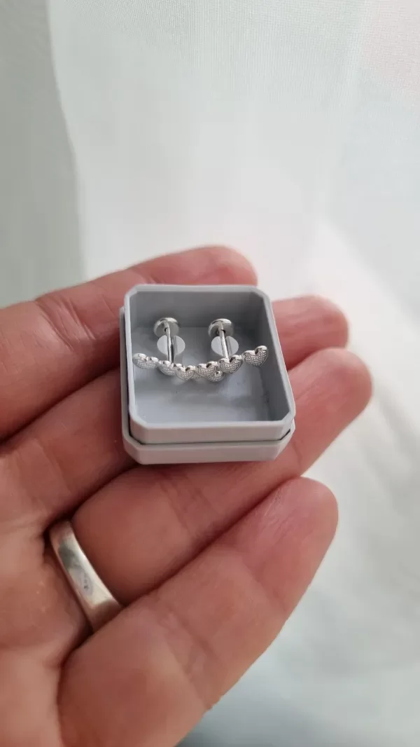 Producto - Abridores trepadores corazones plata 925