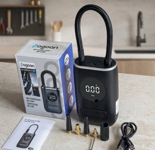 Producto - Inflador Eléctrico Portátil Ogaan Recargable OG-3668 + LINTERNA