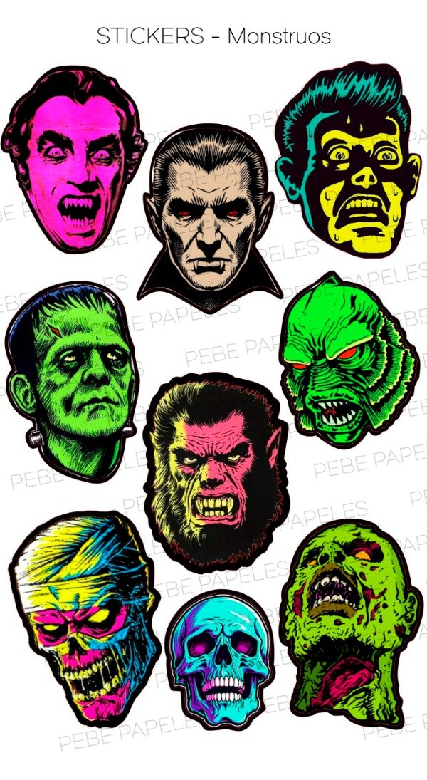 Producto - Stickers Monstruos