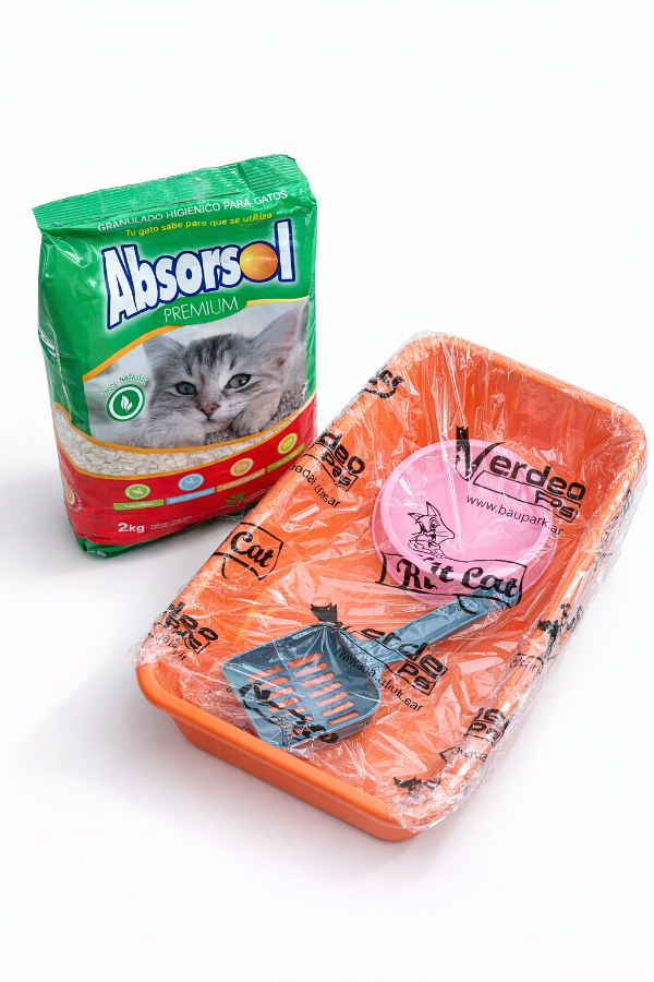 Producto - Kit de gato (piedras + bandeja sanitaria)