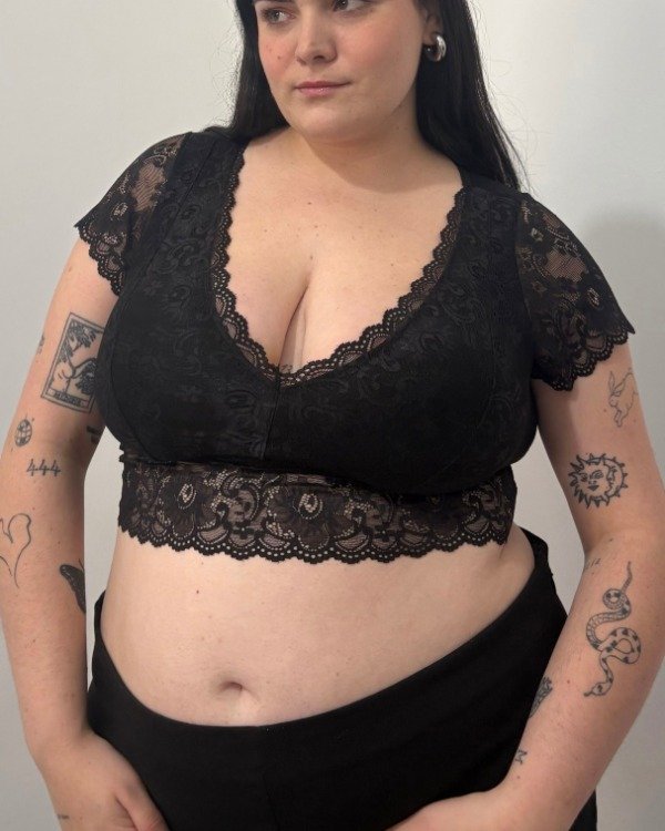 Producto - TOP FLOWER - NEGRO