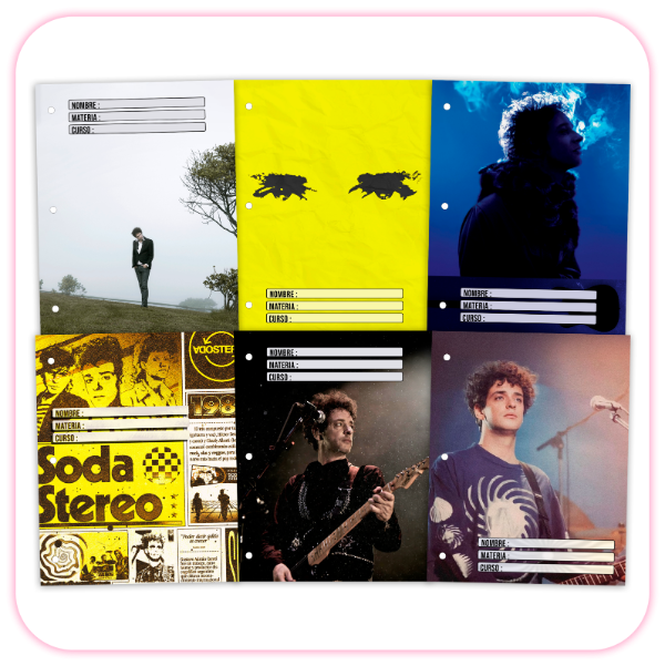 Producto - Kit imprimible Carátulas Separadores N3 SODA STEREO y CERATI